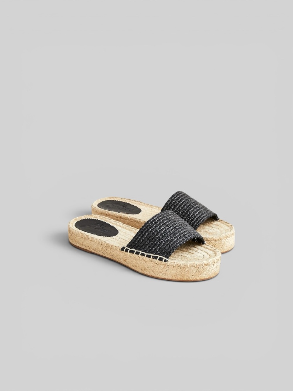 New J Crew Raffia Simple Strap Slip On Espedrille Sandals Summer Resortwear